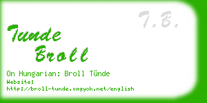 tunde broll business card